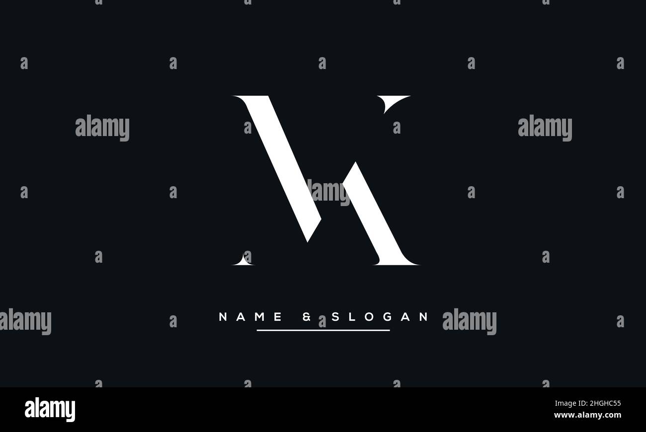 Modern abstract letter MK, KM logo design. Minimal MK, KM initial based icon vector Stock Vector