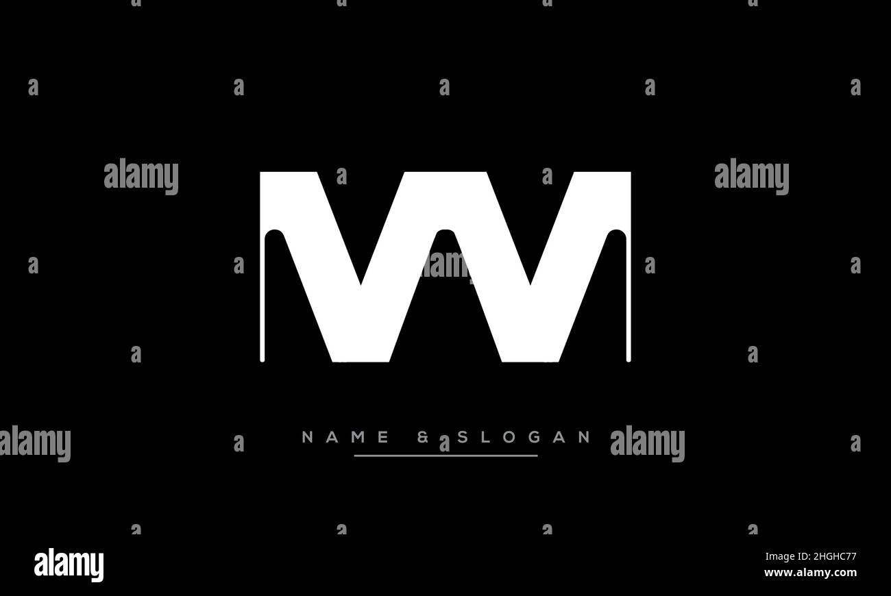 Modern abstract letter MM, M logo design. Minimal MM, M initial based icon vector Stock Vector