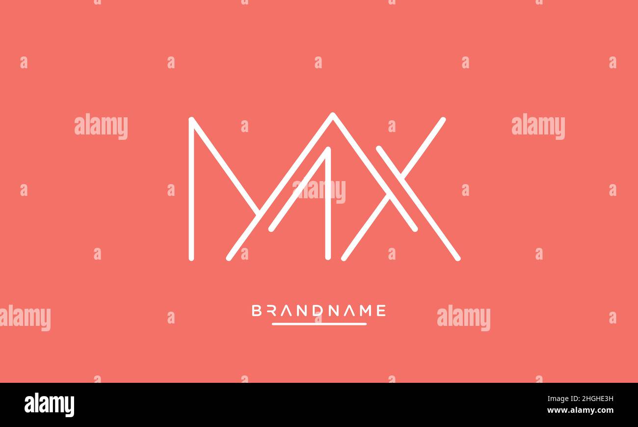Modern abstract letter MX, XM logo design. Minimal MX, XM initial based icon vector Stock Vector