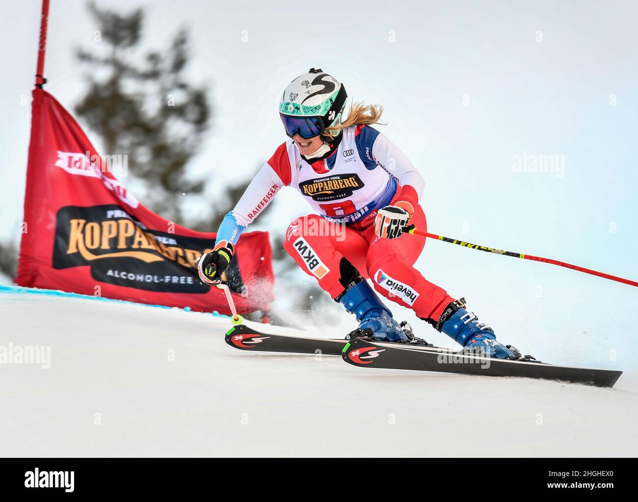 Sanna Luedi of Switzerland in action during the women's FIS Freestyle ...