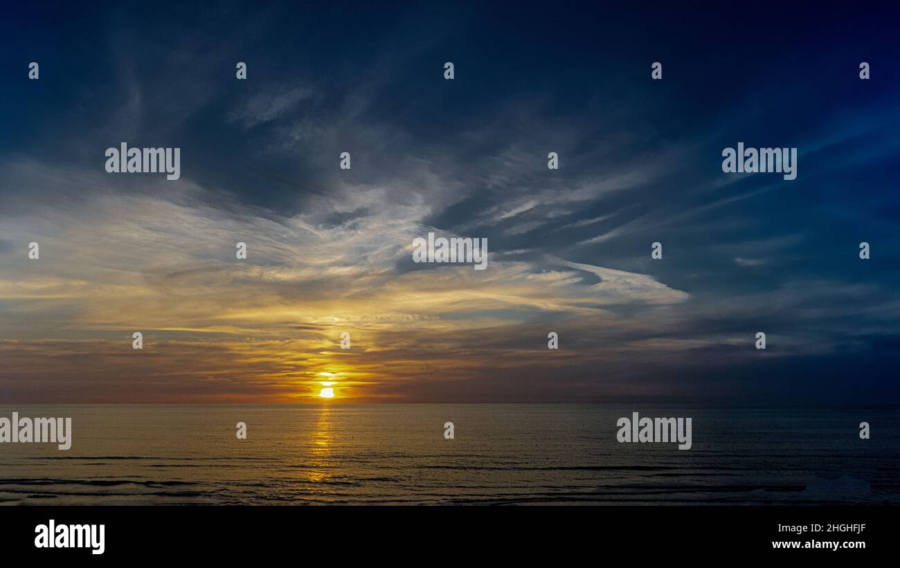 Saint Valery sur Somme, baie de Somme, chenal et reflets dans l'eau, Stock Photo