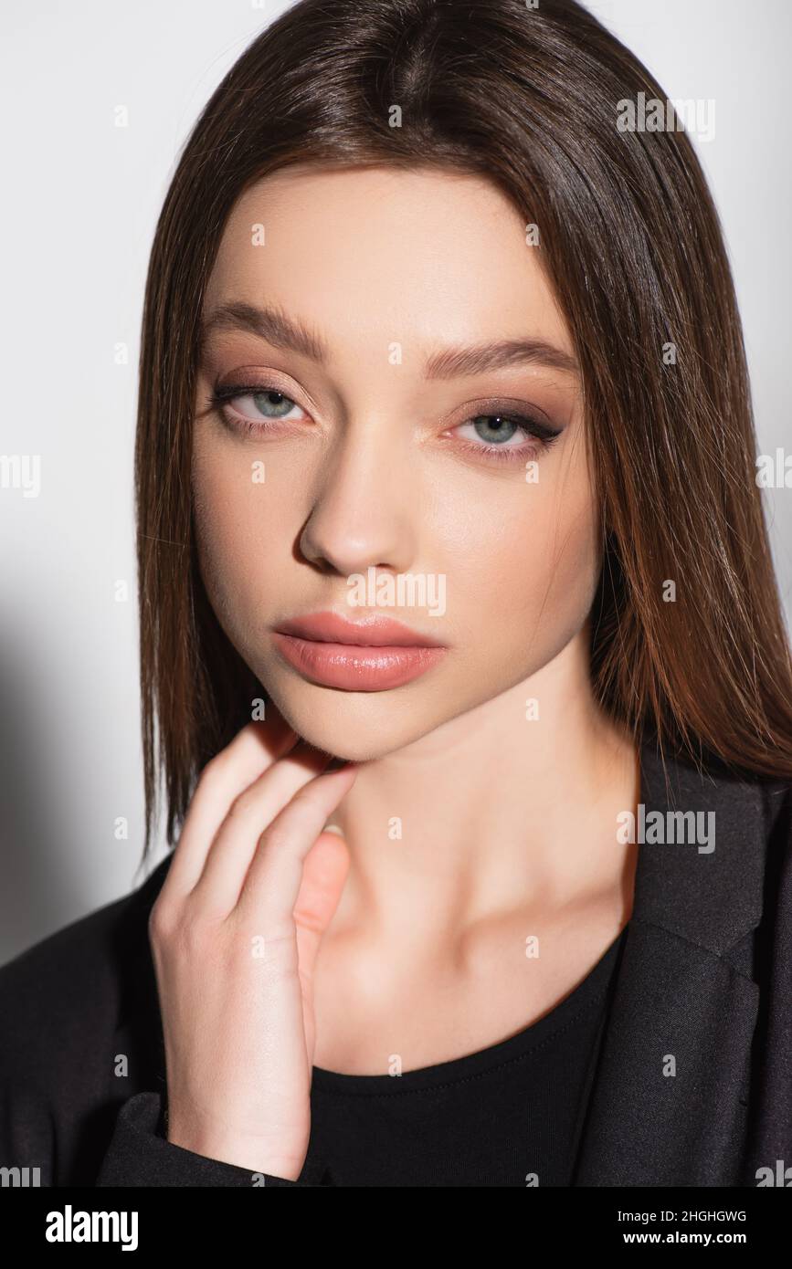 close-up-pretty-young-brunette-hi-res-stock-photography-and-images-alamy