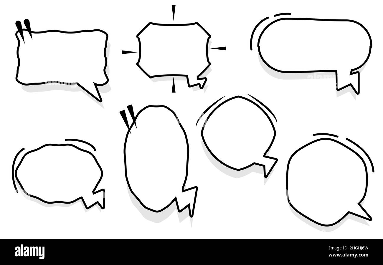 Collection of blank speech bubbles, frame talk, chatbox, speak balloon