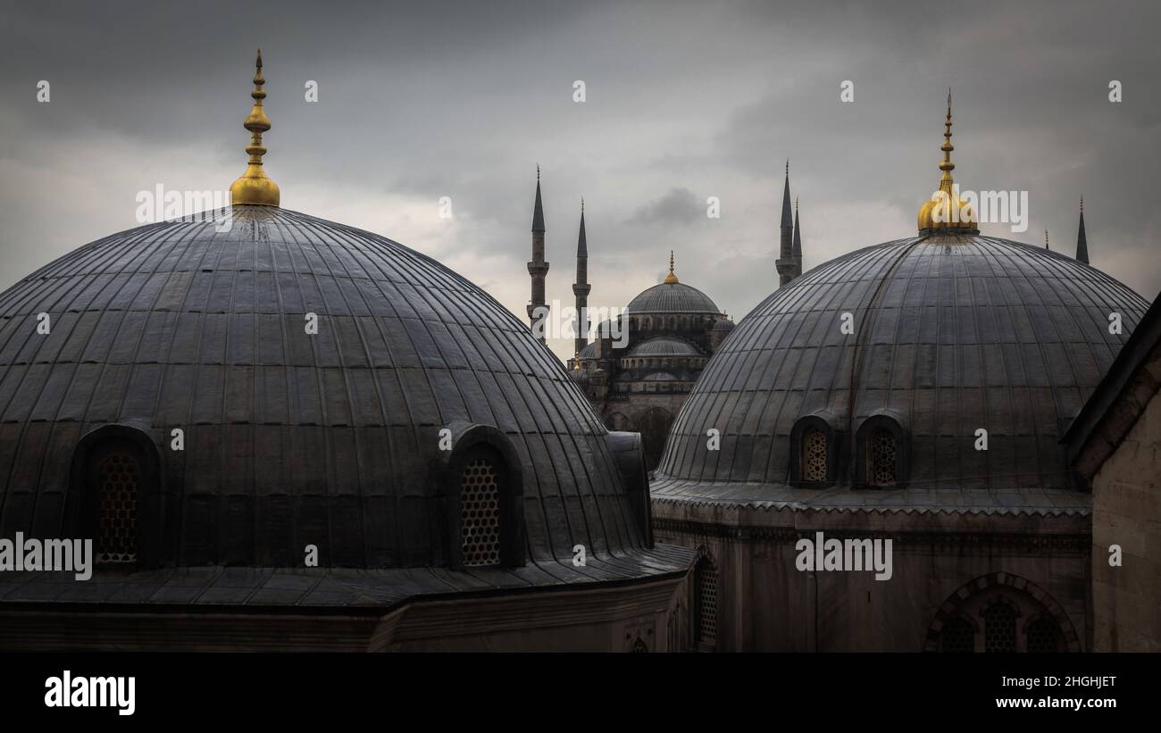 Fatih Istanbul Turkey December 20 2017 View Of The Blue Mosque From Hagia Sophia Hagia 