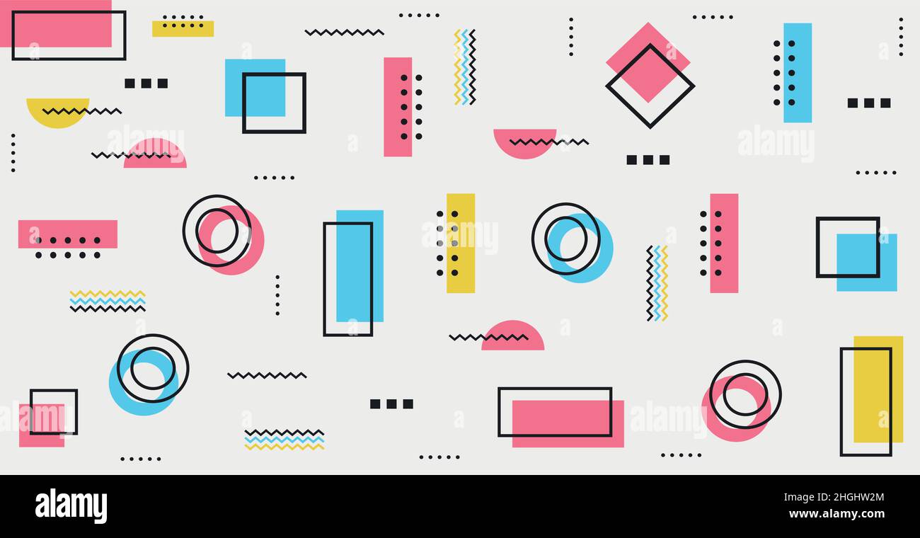 Abstract background with different geometric shapes - Vector Stock Vector