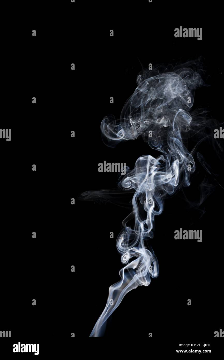 Abstract smoke on black background. White smoke isolated Stock Photo ...