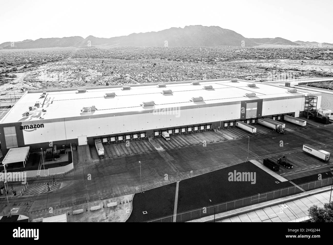 Amazon logistics center Black and White Stock Photos & Images Alamy