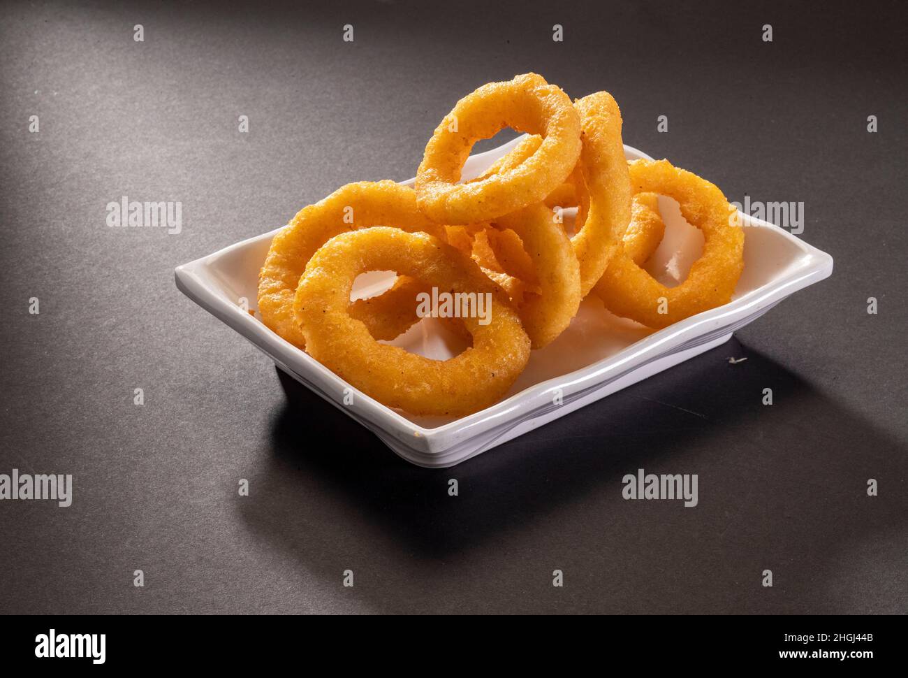 Breaded onion rings top view hi-res stock photography and images - Alamy