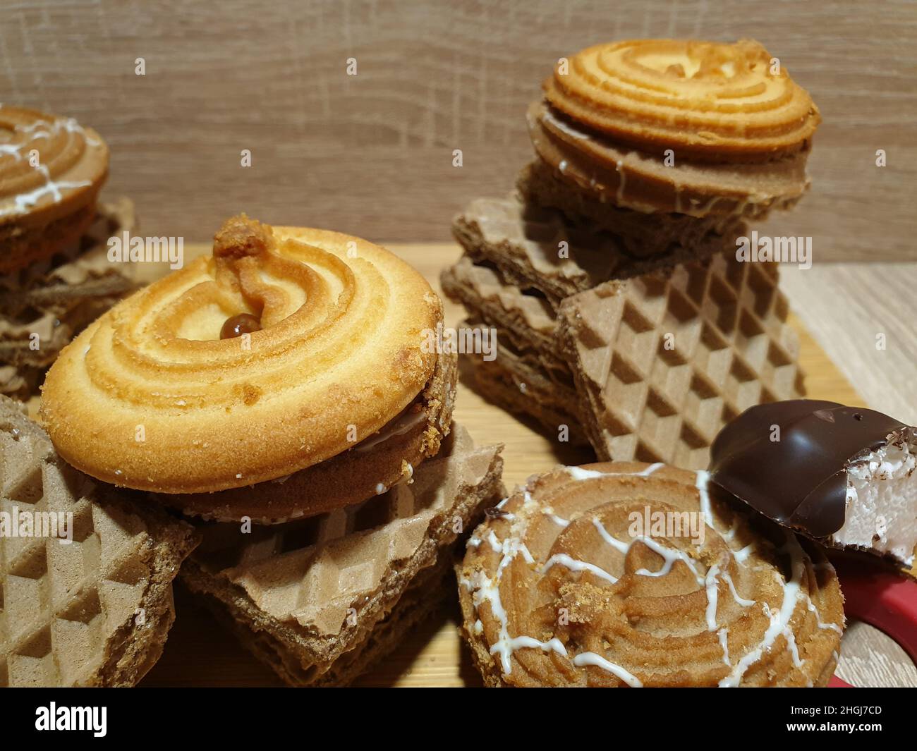 Sweet confectionery. Dessert. Confectionery products. Biscuits Stock Photo Alamy
