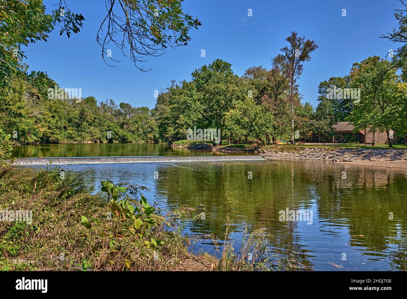 Neshaminy Creek in Tyler State Park in Bucks County,Pennsylvania USA