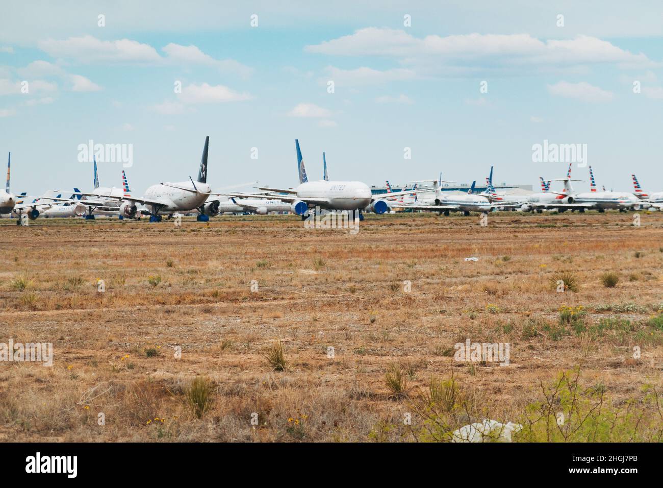 Aircraft in storage at Roswell International Air Center, New Mexico as ...