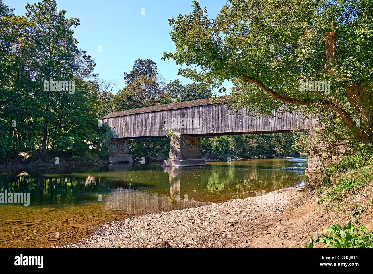 Schofield Ford Covered Bridge at Tyler State Park in Bucks County