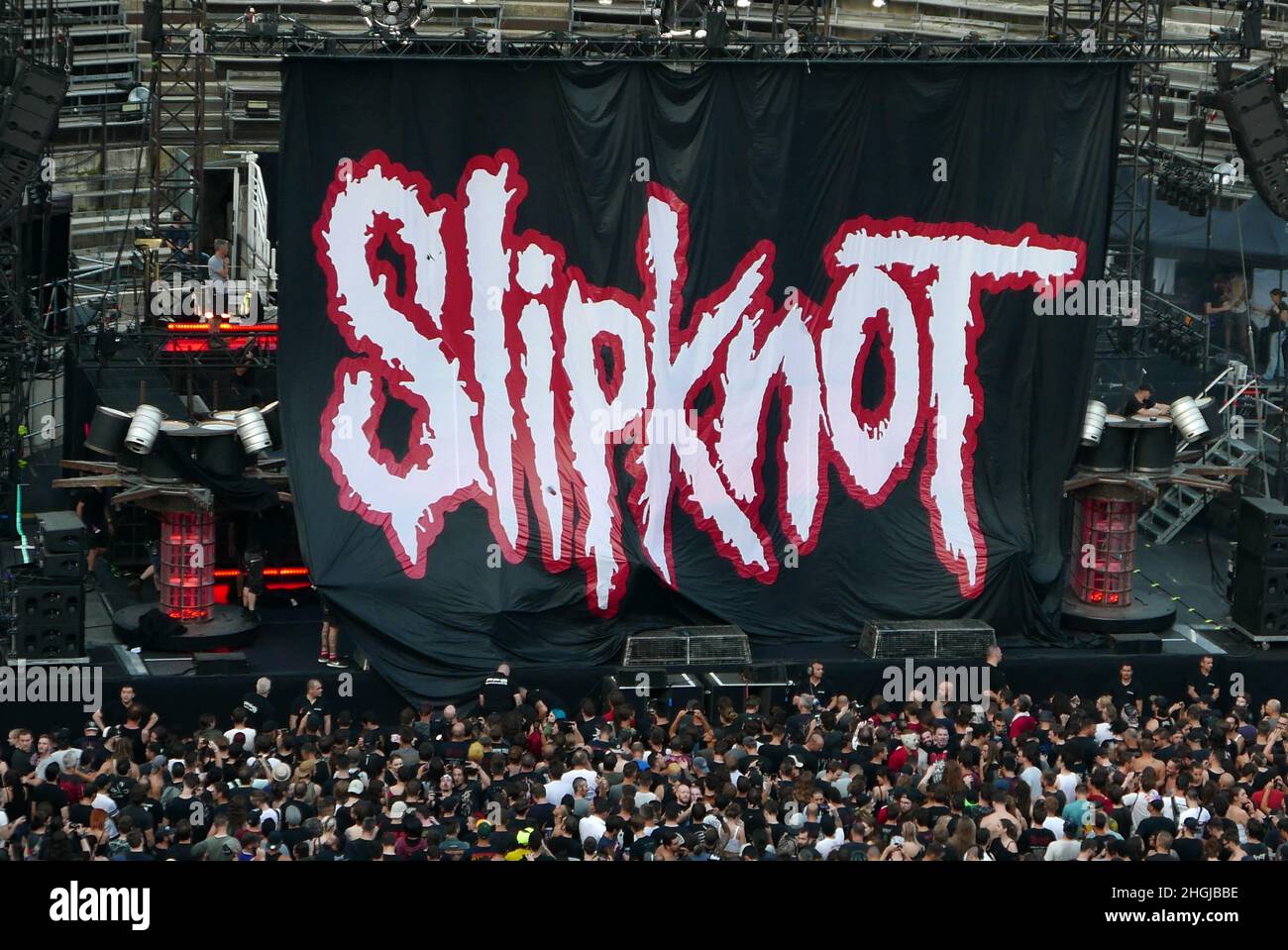 Slipknot concert, Arena of Nimes, Gard, Occitanie, France, Europe Stock