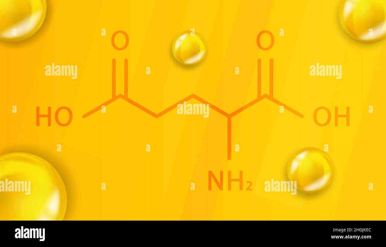 Glutamic acid chemical formula. Glutamic acid 3D Realistic chemical ...