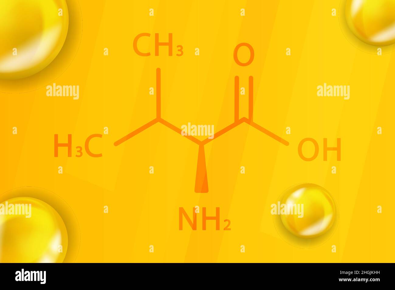 Valine chemical formula. Valine 3D Realistic chemical molecular ...