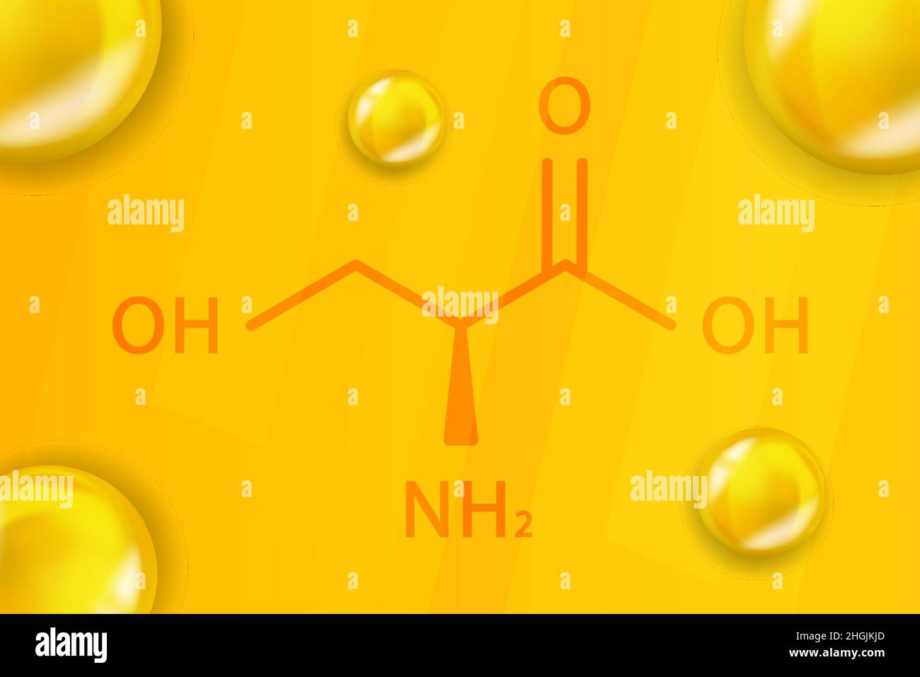 serine-chemical-formula-serine-3d-realistic-chemical-molecular
