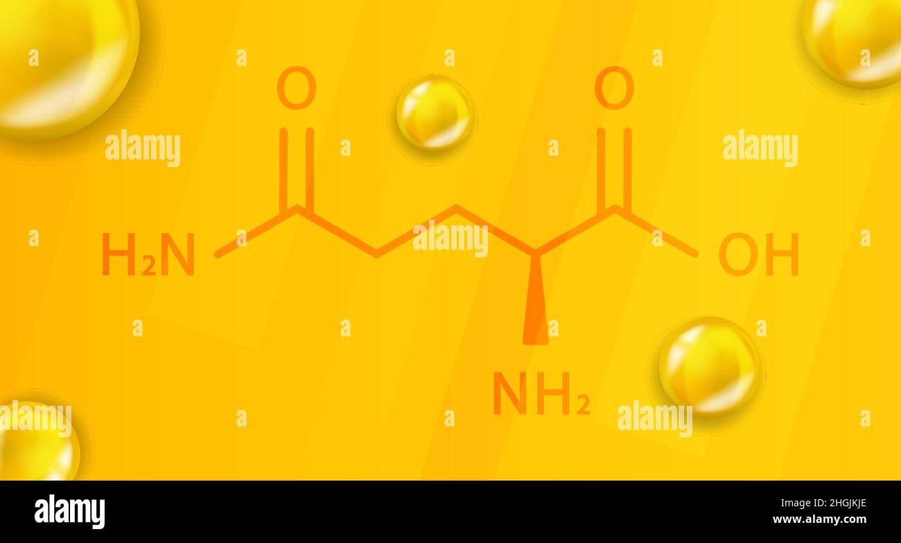 Glutamine chemical formula. Glutamine 3D Realistic chemical molecular