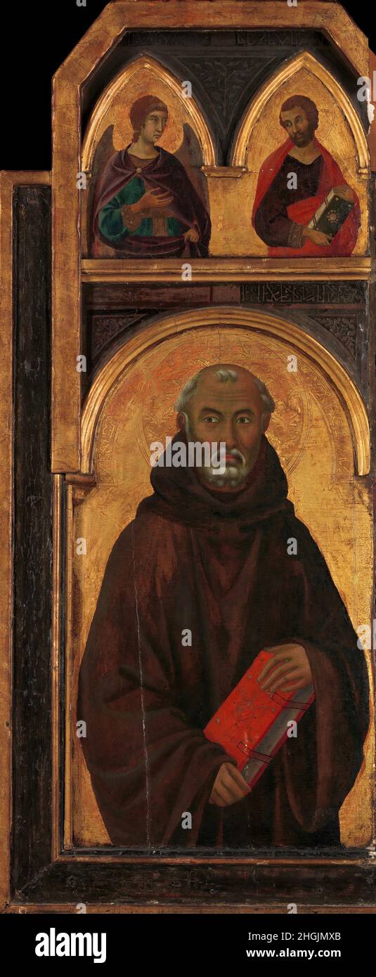 Saint Silvester Gozzolini - 1320c. - tempera su tavola fondo oro 70,8 x 40,6 cm - Di Buonaventura Segna Stock Photo