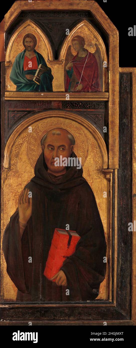 Saint Benedict - 1320c. - tempera su tavola fondo oro 70,8 x 41,3 cm - Di Buonaventura Segna Stock Photo