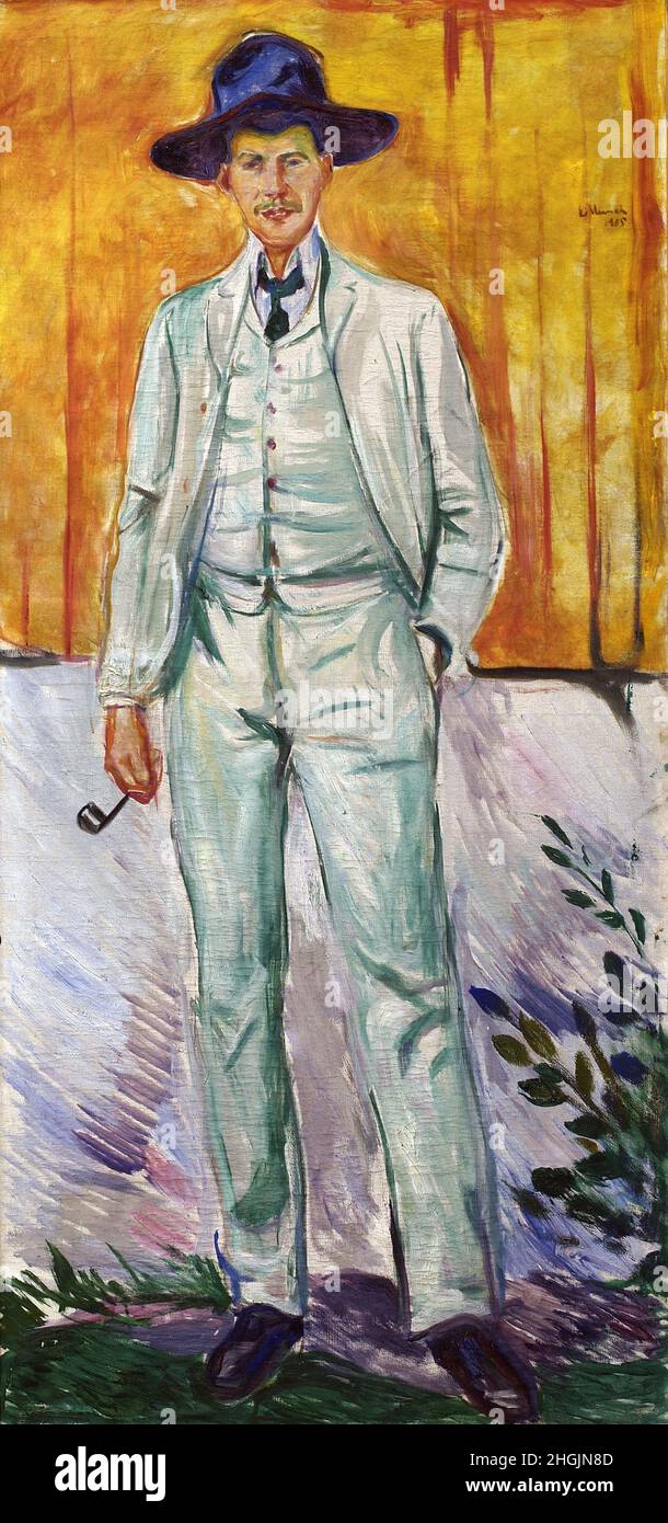 Portrait of the Painter Ludvig Karsten - 1905 - Oil on canvas 194 x 91 cm - Munch Edvard Stock Photo