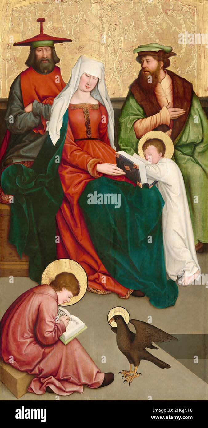 Saint Mary Salome and Her Family - 1520 28c. - oil on wood 125 x 65,7 cm - Strigel Bernard Stock Photo