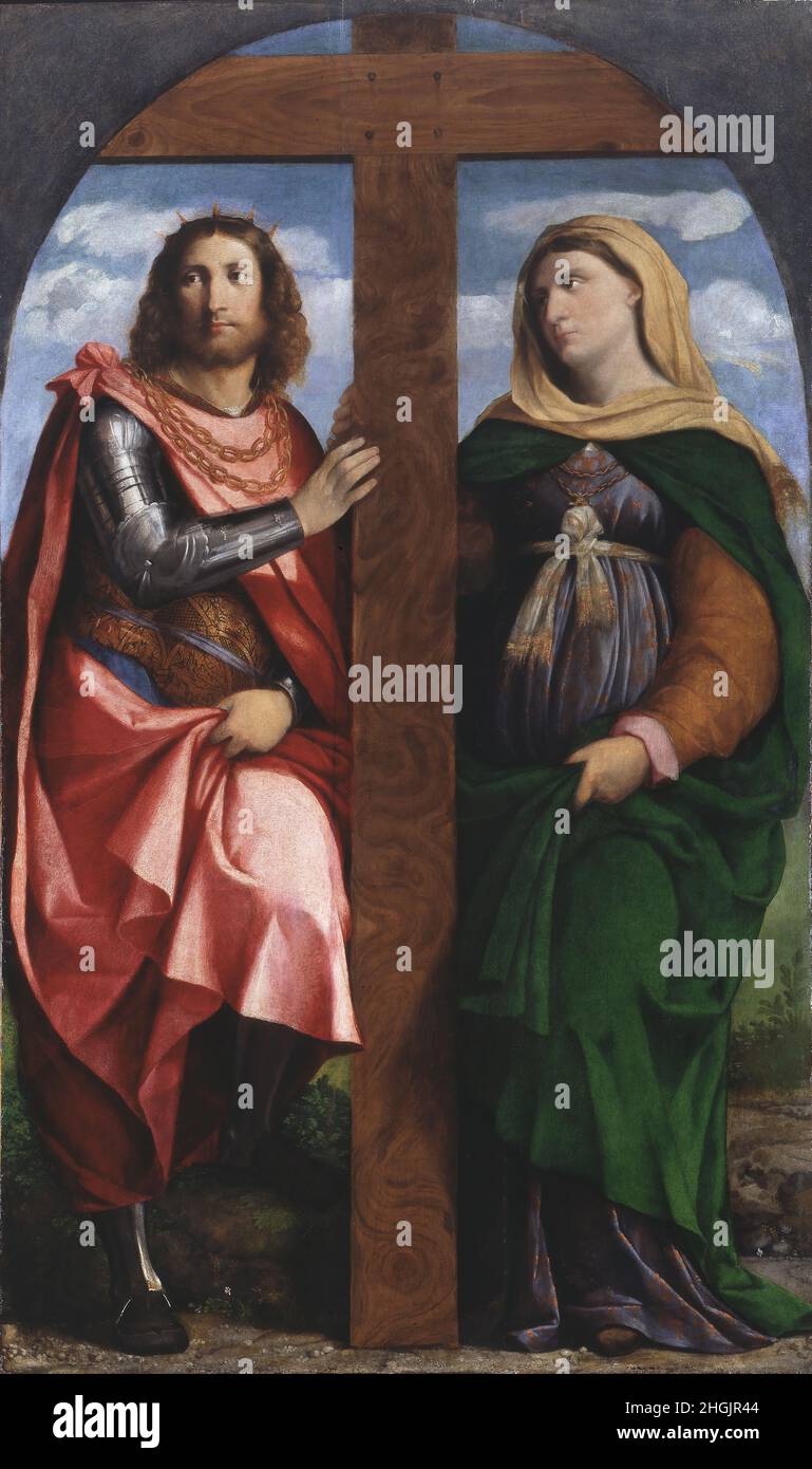 Sant’Elena e San Costantino - 1520 22 - oil on wood 163 x 84 cm - sl18Palma Jacopo il vecchio Stock Photo