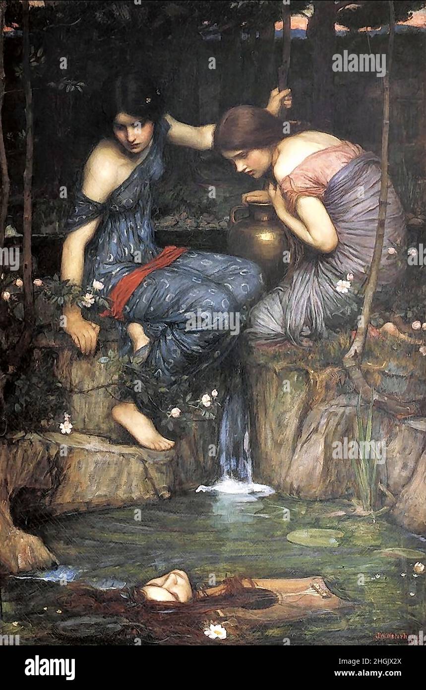 Nymphs Finding the Head of Orpheus (1900) by John William