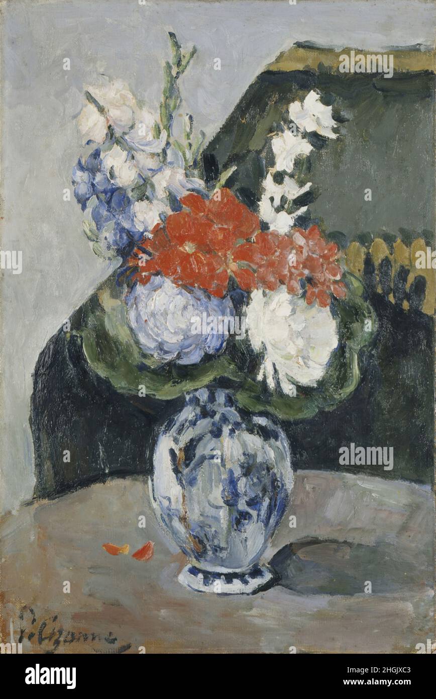Bouquet au petit vase de Delft 1873 Oil on canvas 41 x 27 cm Cézanne Paul Stock Photo Alamy