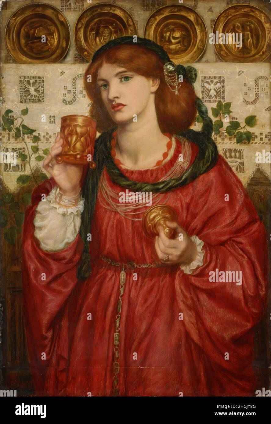 Dante Gabriel Rossetti, The Loving Cup 1867 Oil on panel. National
