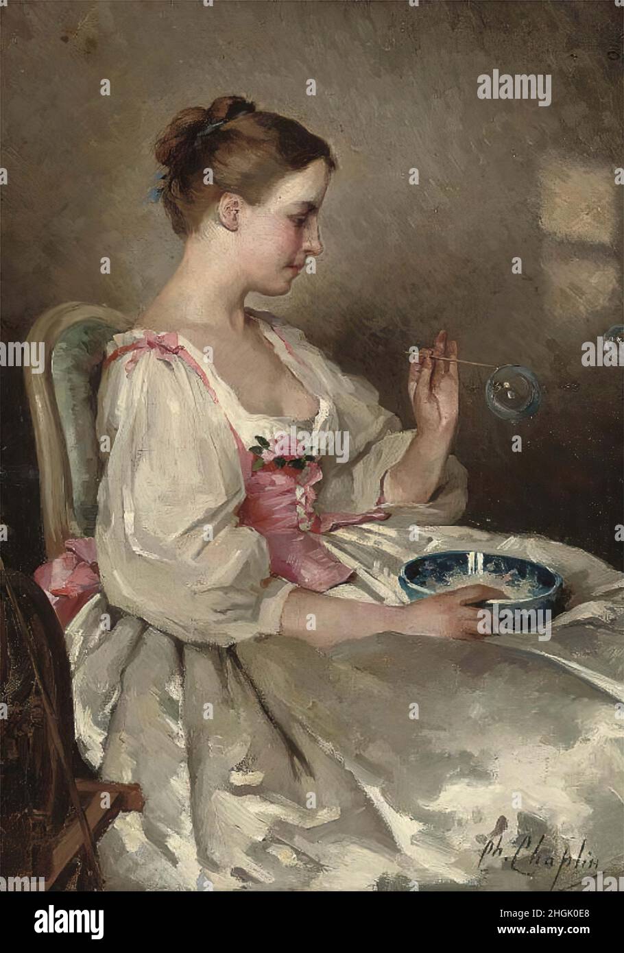 Blowing bubbles no date Oil on canvas 47 x 38 cm Chaplin Charles Stock Photo Alamy Blowing bubbles no date Oil on canvas 47 x 38 cm Chaplin Charles Stock Photo Alamy