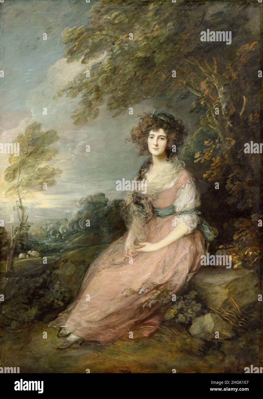 Mrs. Richard Brinsley Sheridan - 1785 87 - oil on canvas 219,7 x 153,7 cm - Gainsborough Thomas Stock Photo