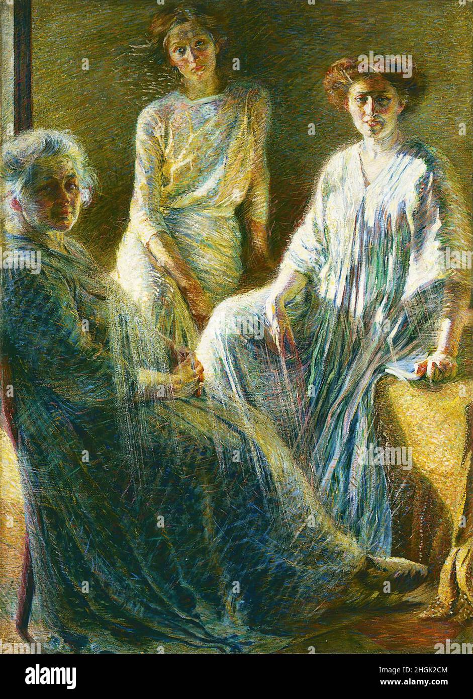 Tre donne - 1909 10 - oil on canvas no info - Boccioni Umberto Stock Photo
