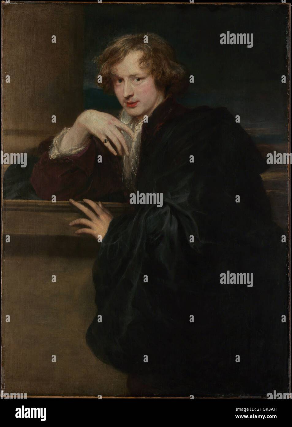 Self-Portrait - 1620 21 - Oil on canvas 119,7 x 87,9 cm - Van Dyck Antoon Stock Photo