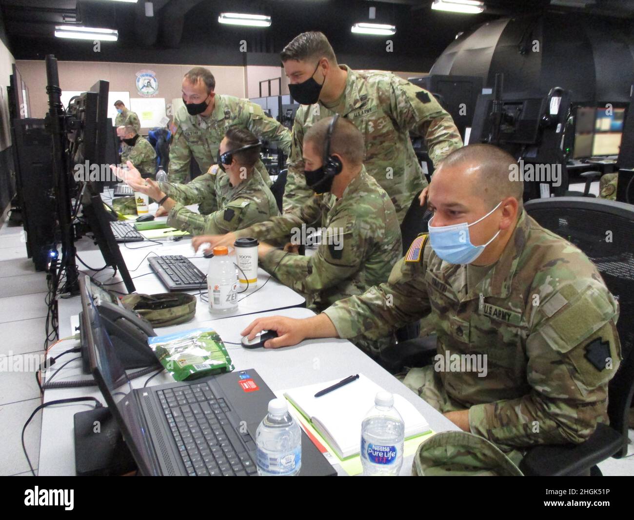 U.S. service members participating in the first VIRTUAL FLAG exercise ...
