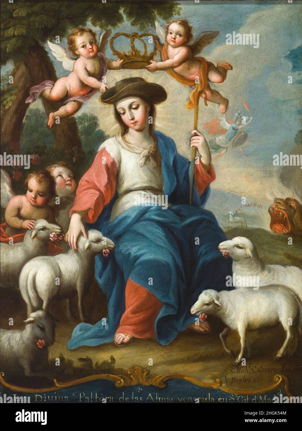 Miguel Cabrera - The Divine Shepherdess (La divina pastora) Stock Photo