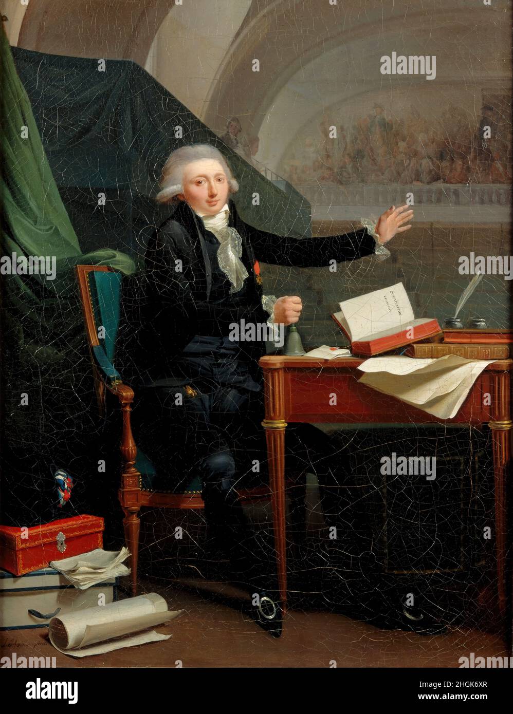 Louis Léopold Boilly - Portrait of Jan Anthony d'Averhoult (1756-1792) Stock Photo