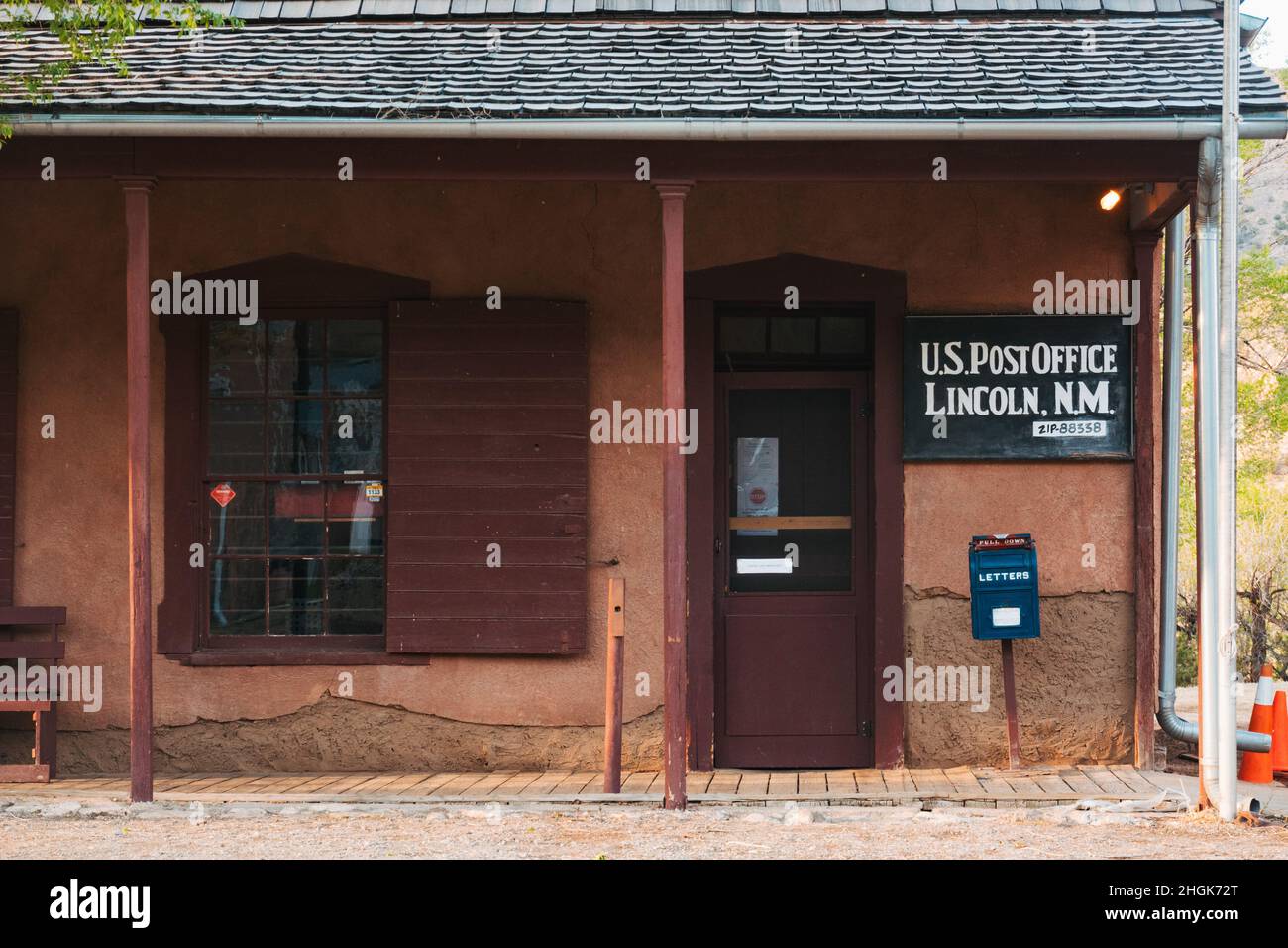 the historic U.S. Post Office in the old west town of Lincoln, New