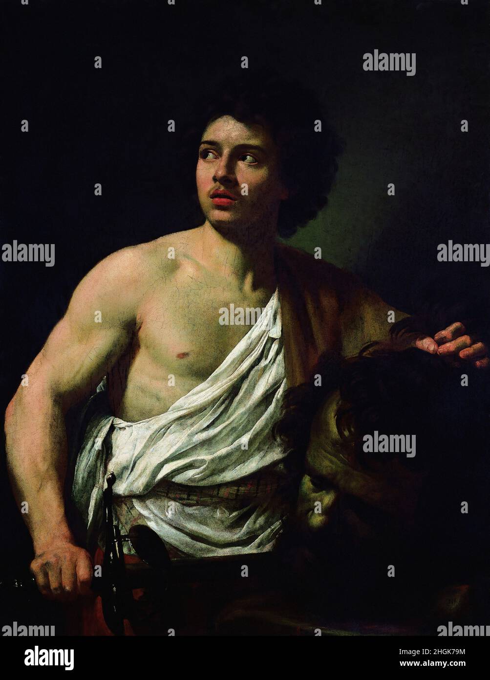 Simon Vouet - David with the Head of Goliath Stock Photo