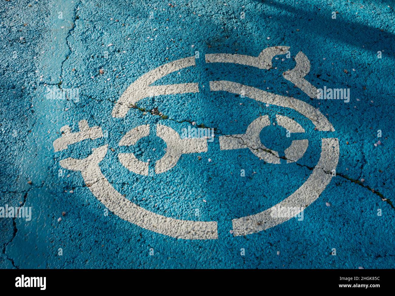 Electric car charging point station in Artenara in Gran Canaria,Canary Islands,Spain,Europe