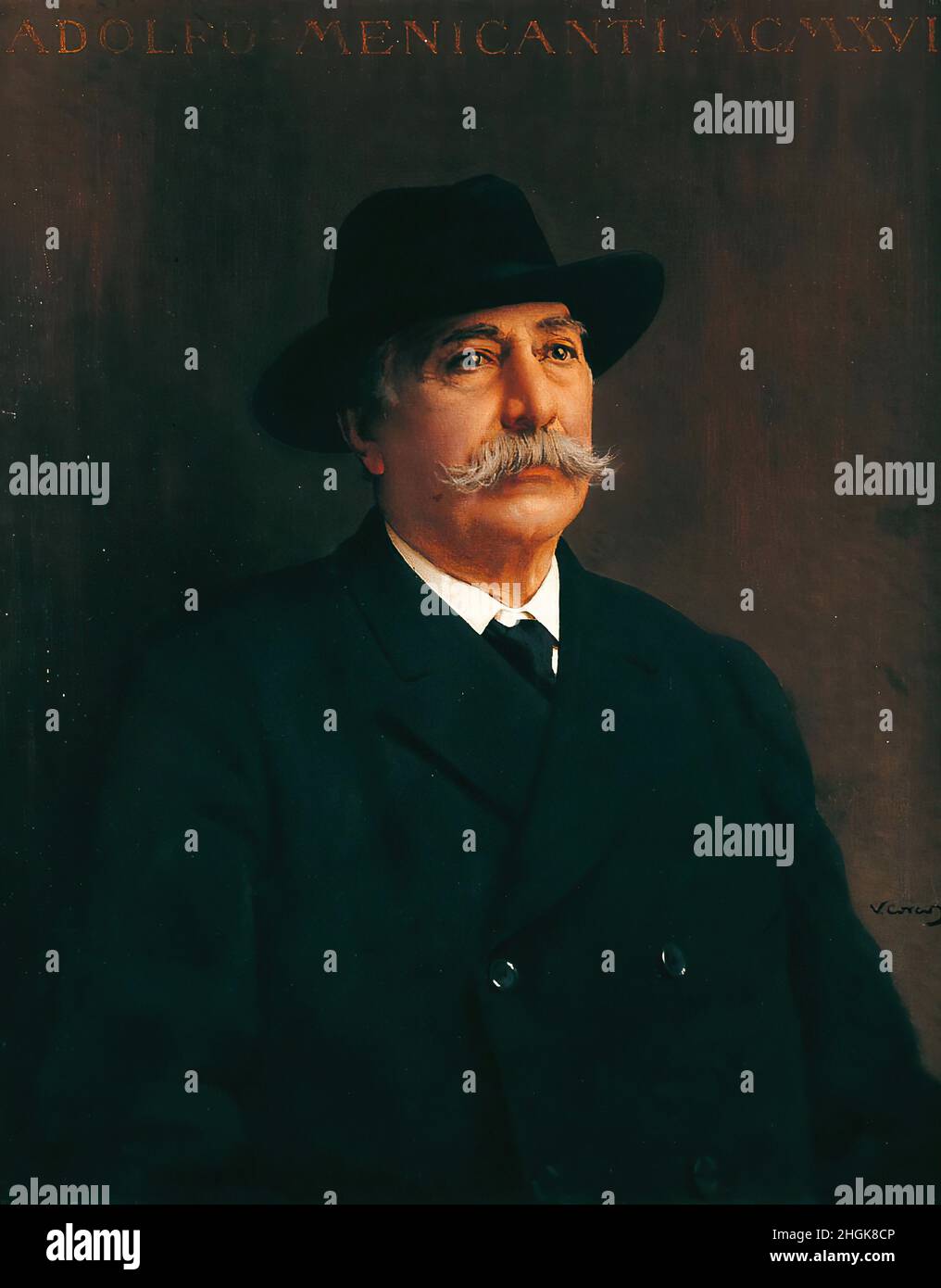 Ritratto a mezzo busto di Adolfo Menicanti - 1916 - oil on canvas 90 x 74 cm - Corcos Vittorio Matteo Stock Photo