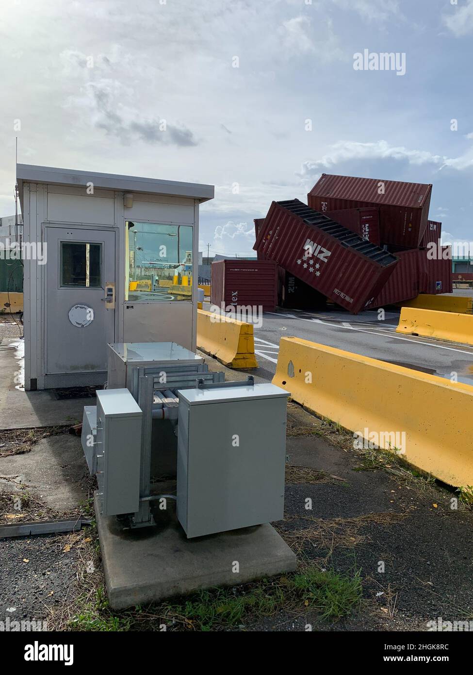 Shipping containers are strewn about at the New Orleans Terminal (N.O.T