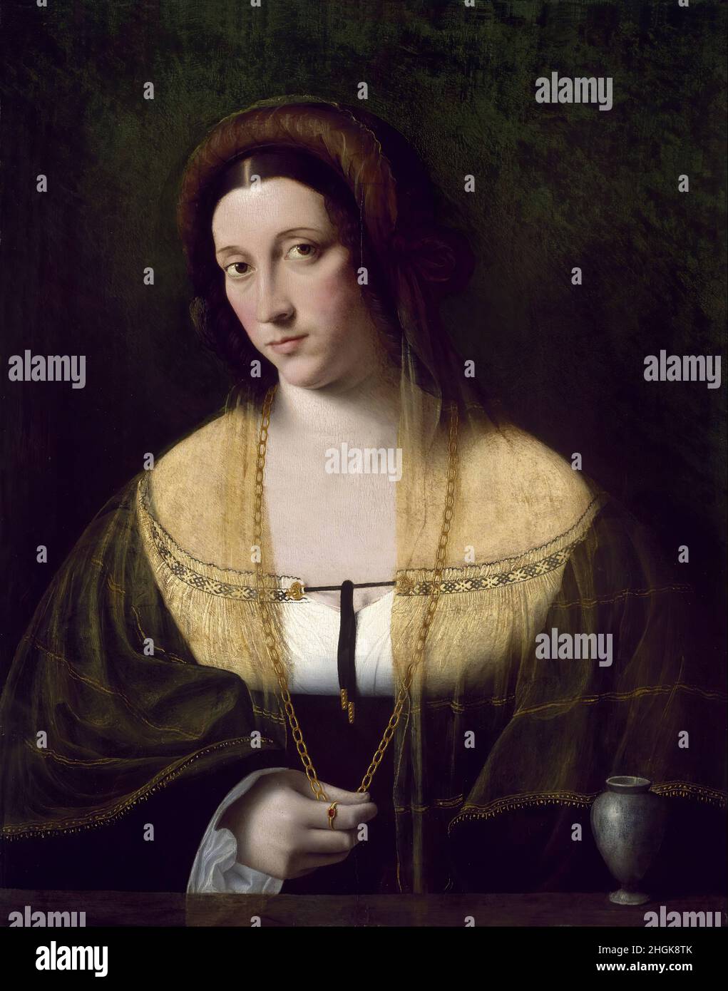 Bartolomeo Veneto - Portrait of a Lady Stock Photo - Alamy