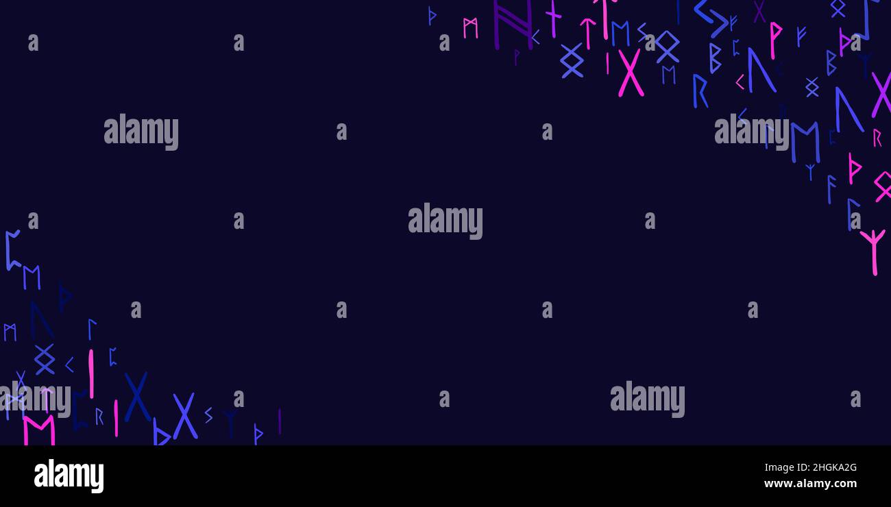 Runes ethnic pattern. Runic alphabet, Futhark. Ancient norse occult ...