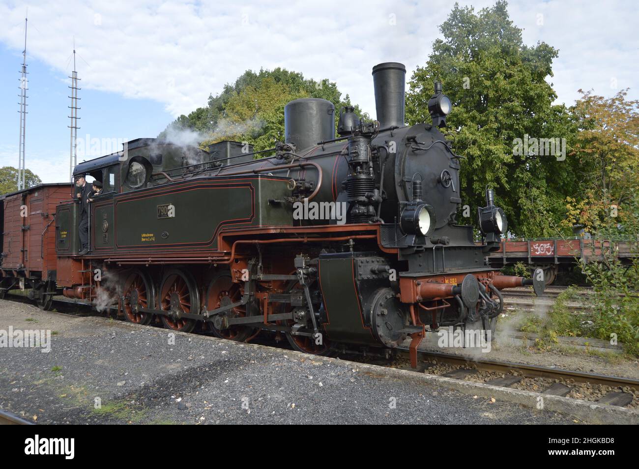 The prussia locomotive Stettin Stock Photo