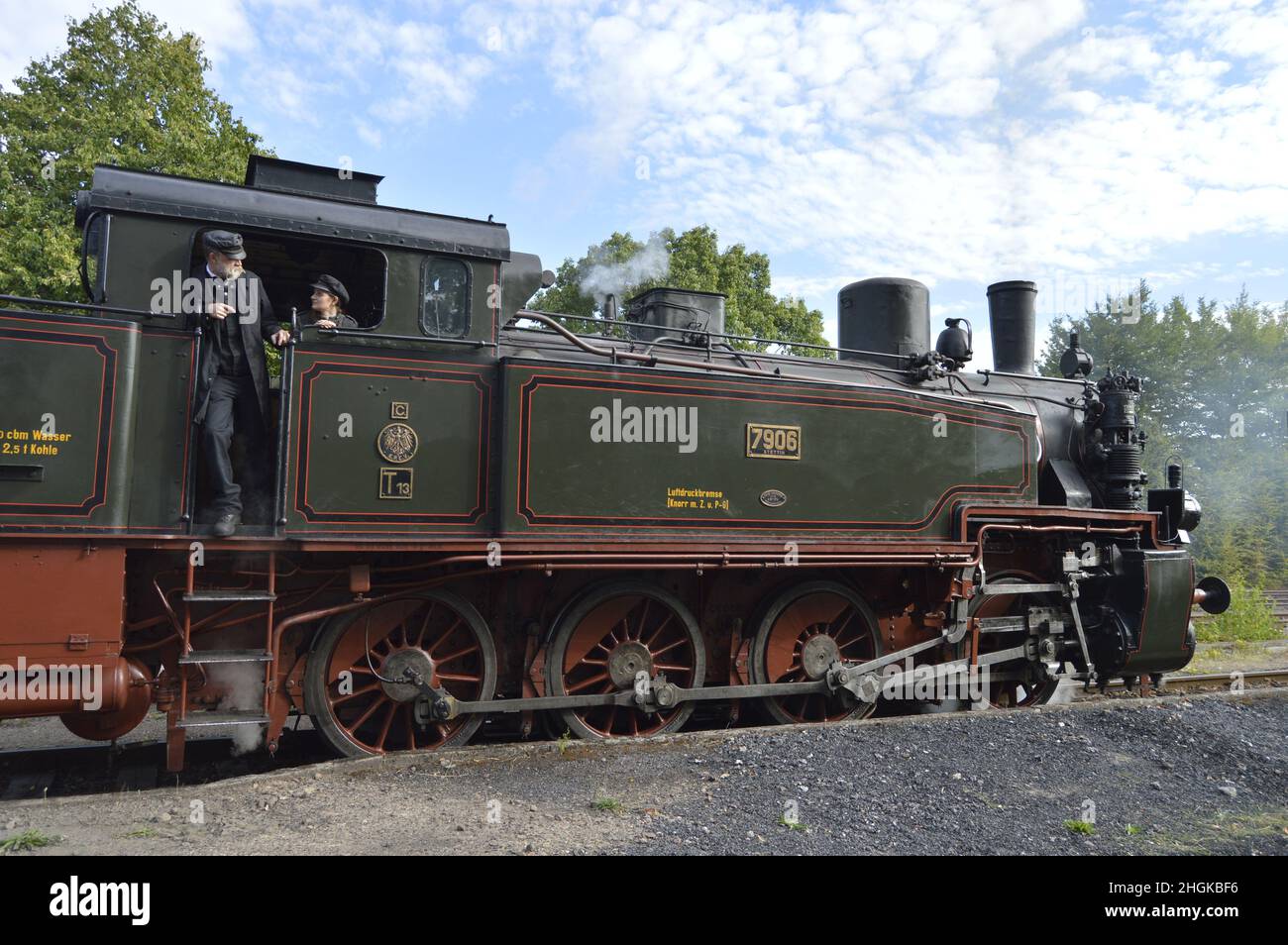 The prussia locomotive Stettin Stock Photo