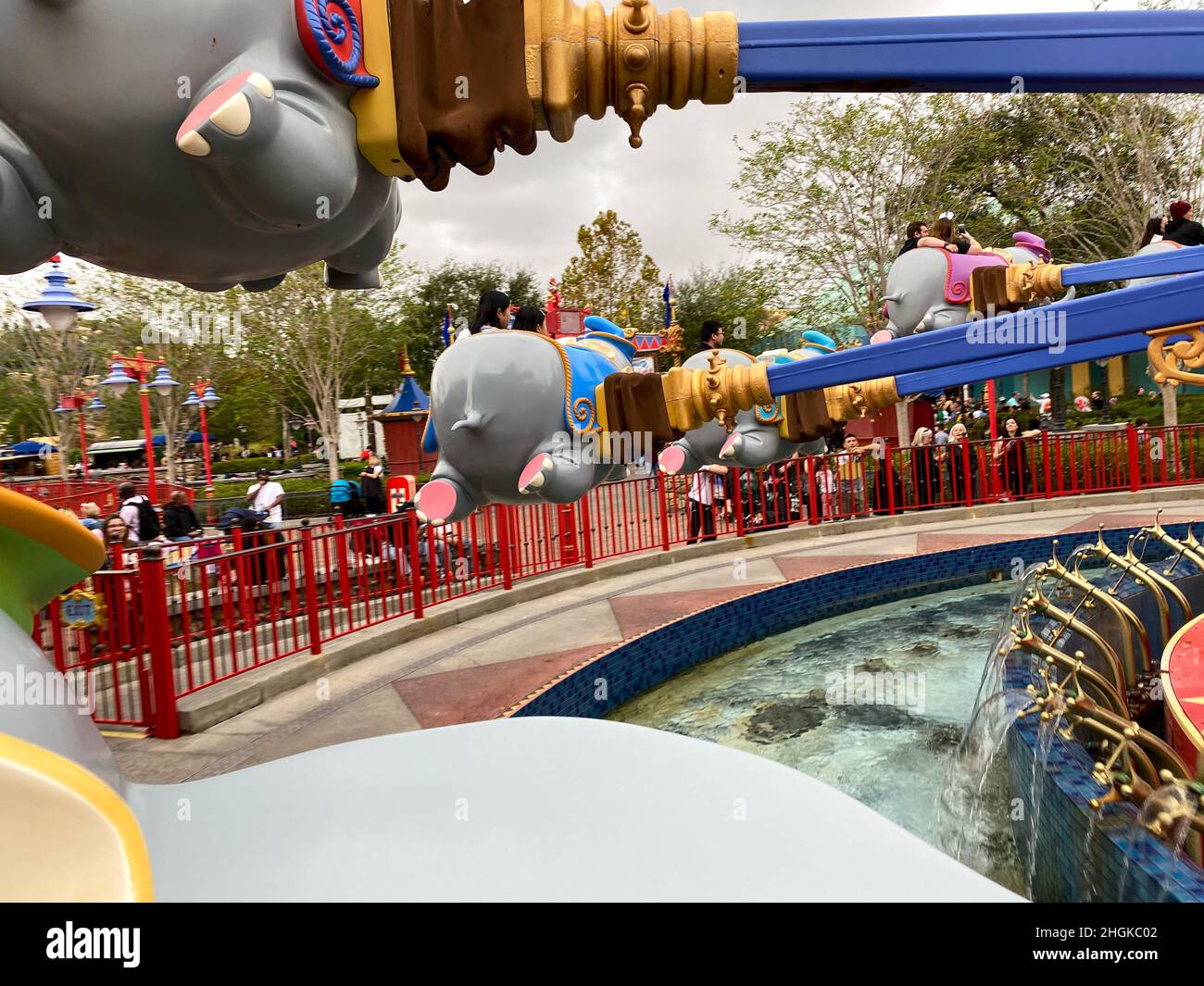 Orlando, FL USA December 21, 2019 Dumbo the flying elephant ride at