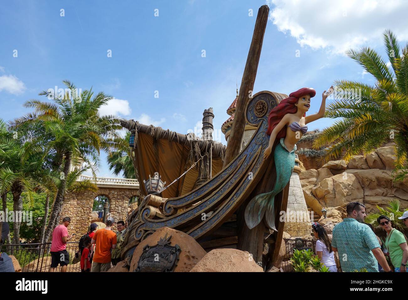Orlando, FL USA - May 11, 2019: Ariel Grotto Little Mermaid ride at Walt Disney World Magic Kingdom in Orlando, Florida. Stock Photo