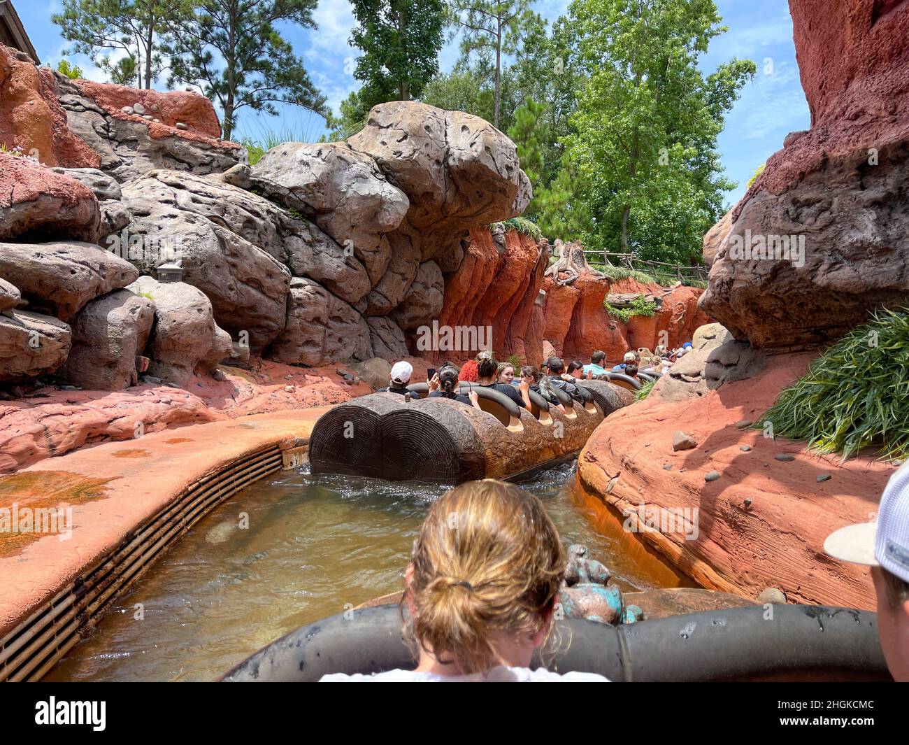 Orlando, FL USA July 5, 2021 The Water ride Splash Mountain at Walt