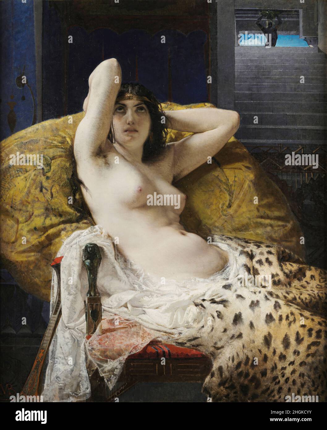 Cleopatra - 1865 - oil on canvas 112 x 137 cm - Bianchi Mosè Stock Photo