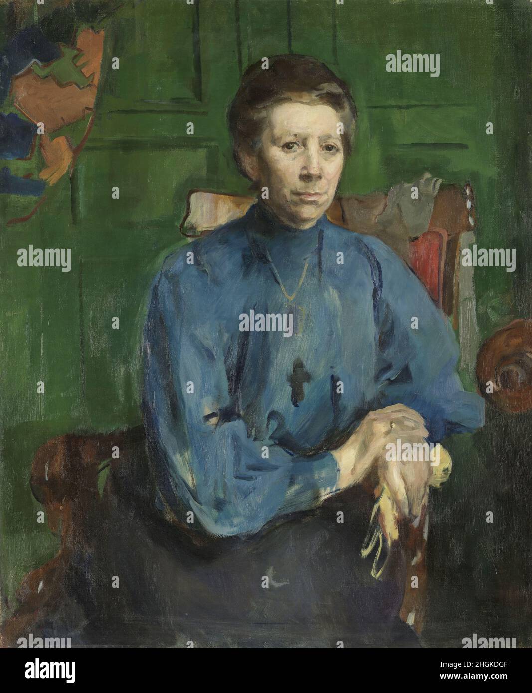Mrs. Vedastine Aubert, b. Moe - 1910c. - Oil on canvas 70 x 84 cm - Backer Harriet Stock Photo